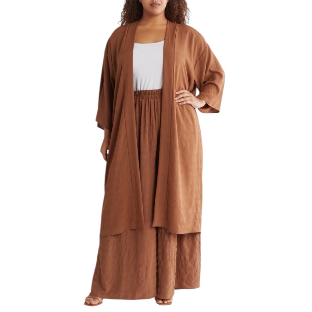 ✨BNWT - Renee C - Quarter Sleeve Duster - Caramel - 3XL✨